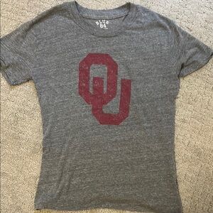 Blue 84 Heather Gray T-Shirt with Maroon OU Logo